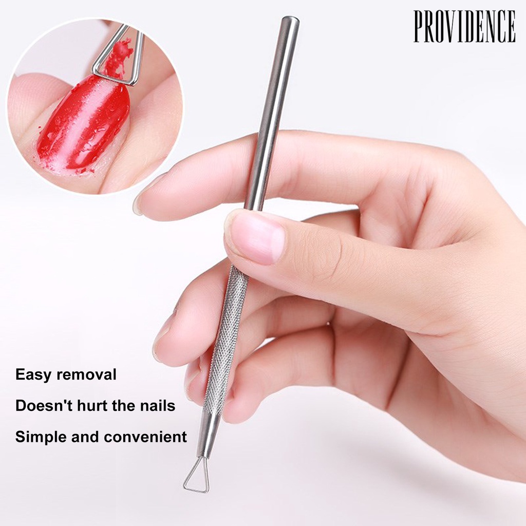 Providence Nail Pusher Solid Anti-Slip Stainless Steel Gel Polish Removal Cleaner Tools for Manicure