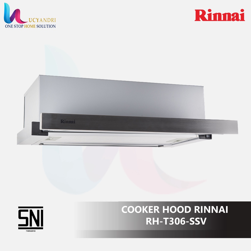 Rinnai Cooker Hood Penghisap Asap RH-T306-SSV Garansi Resmi