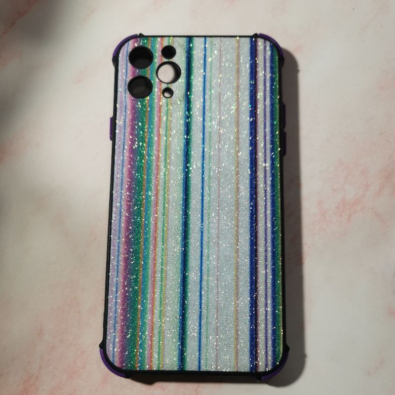 Softcase overseas iphone 11 pro max blink rainbow crack