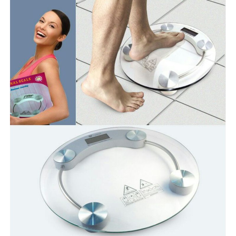 Timbangan badan digital transparan
