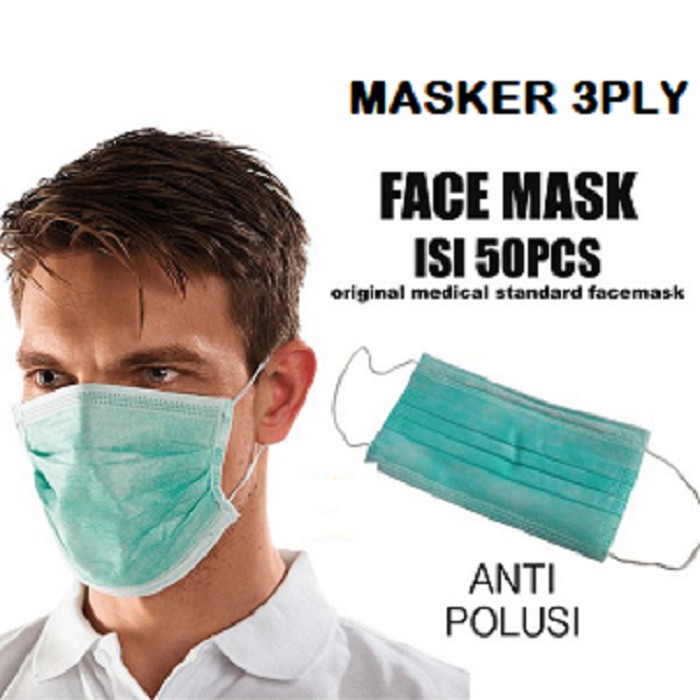 MASKER 3 PLY / MASKER KESEHATAN / ISI 50 PCS /FACE MASK