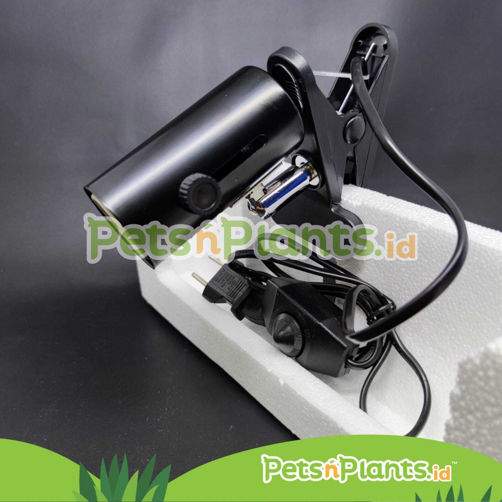 FITTING SAJA - Jepit Lampu Penghangat Reptil Kura Kura Keramik UVA UVB