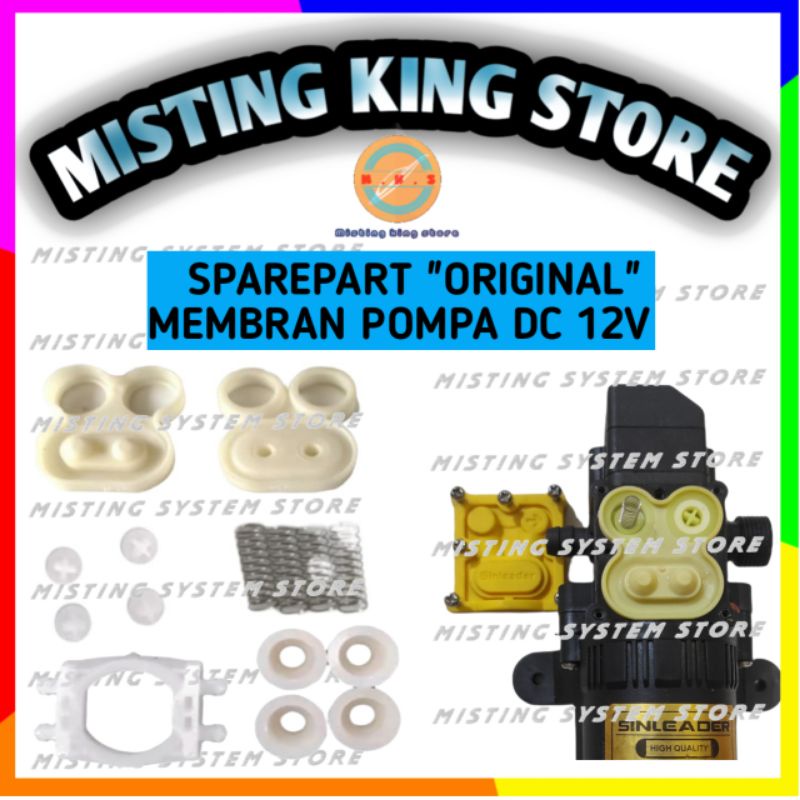 SPAREPART SET MEMBRAN POMPA DC 12V SINLEADER SPARE PART ORIGINAL POMPA AIR SPRAYER ELEKTRIK