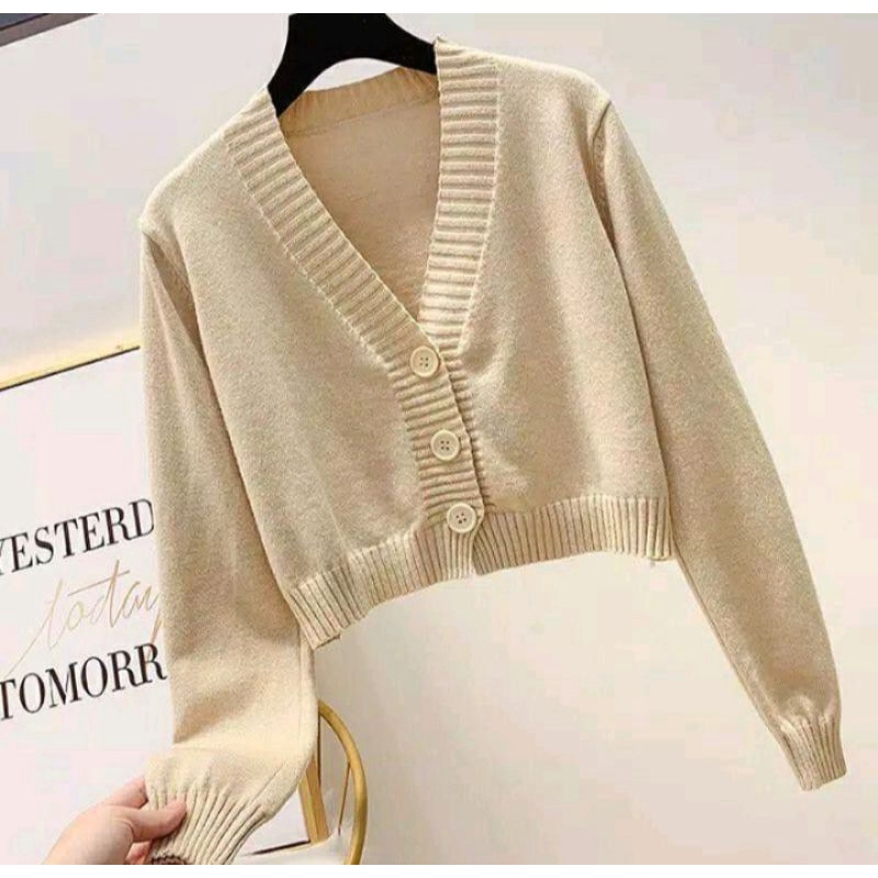 Crop Luna Cardi Rajut BB 35-58 kg / Atasan Rajut Wanita/Kardigan Crop Top Rajut /Sweater Cropped-Asia