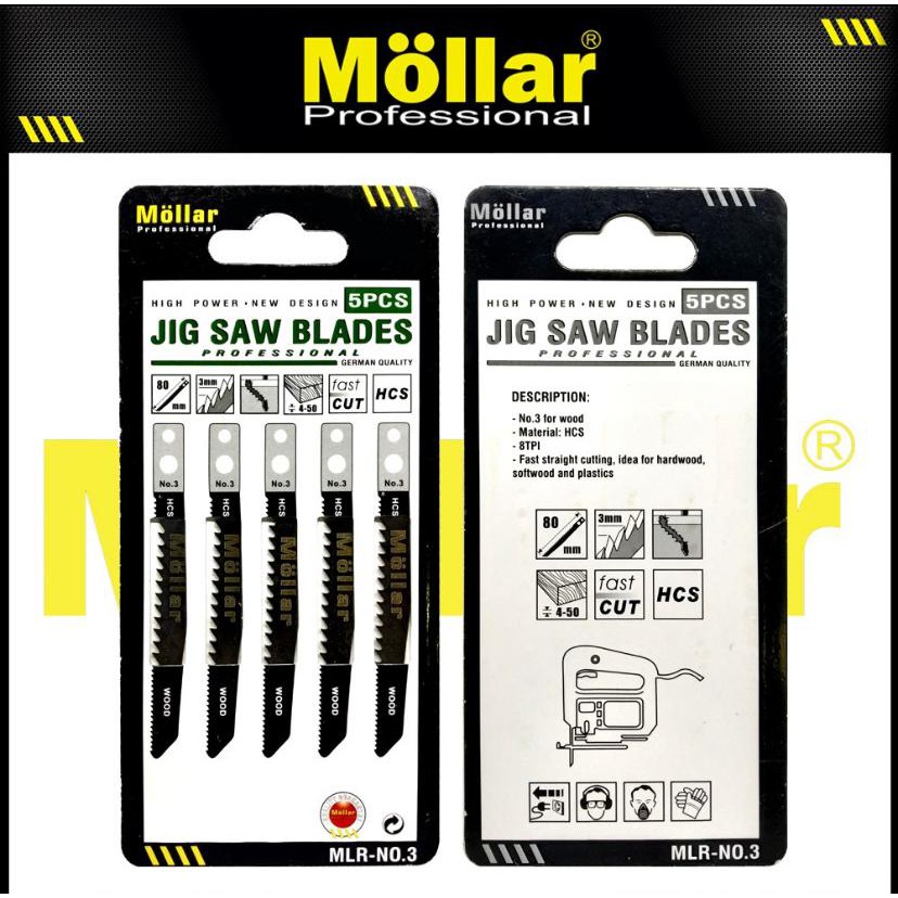 (1 biji) Mata Graji Jig Saw MOLLAR No3 JigSaw Blades MLR-No.3