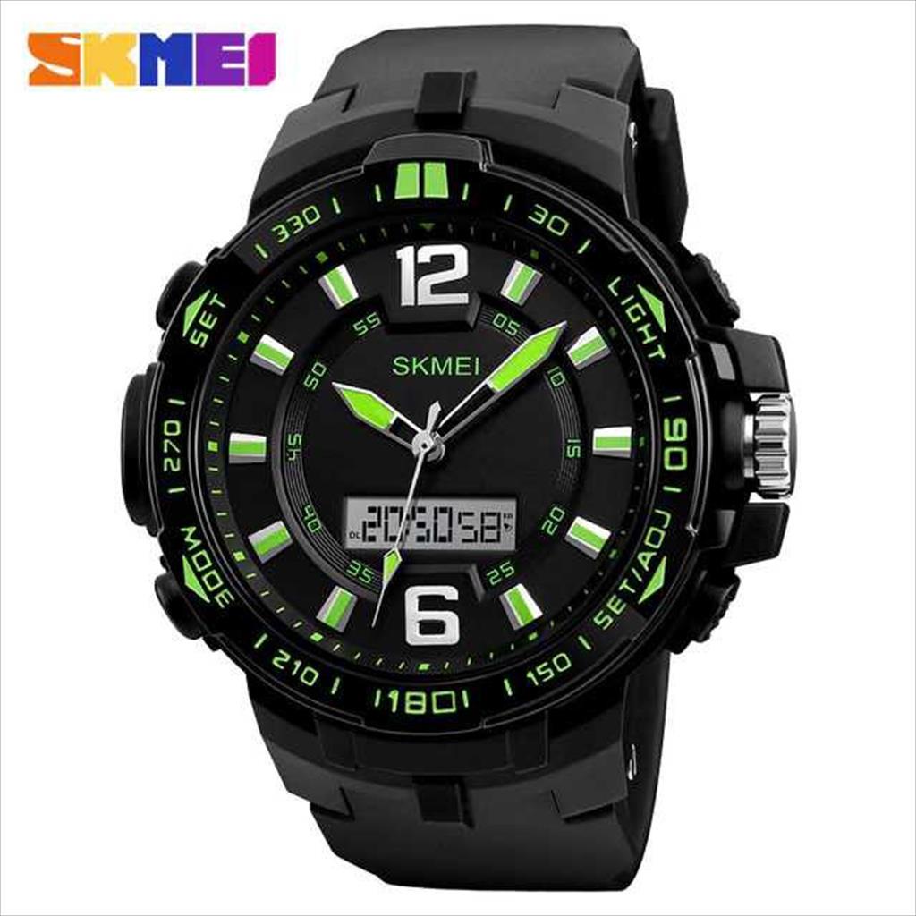 Jam Tangan Pria / SKMEI AD1273 Big Dial Dual Display / Jam Tangan Analog Digital Original