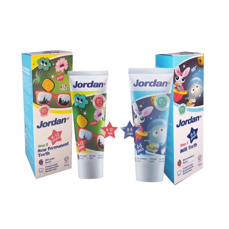 HALAL MUI Jordan odol Toothpaste 75g fluoride sesuai rekomendasi DOKTER GIGI / odol bayi oral b odol pigeon anak