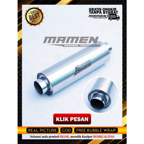 Resonator Mobil JS Racing Stainless Steel Inlet 2"Inch | JS Racing