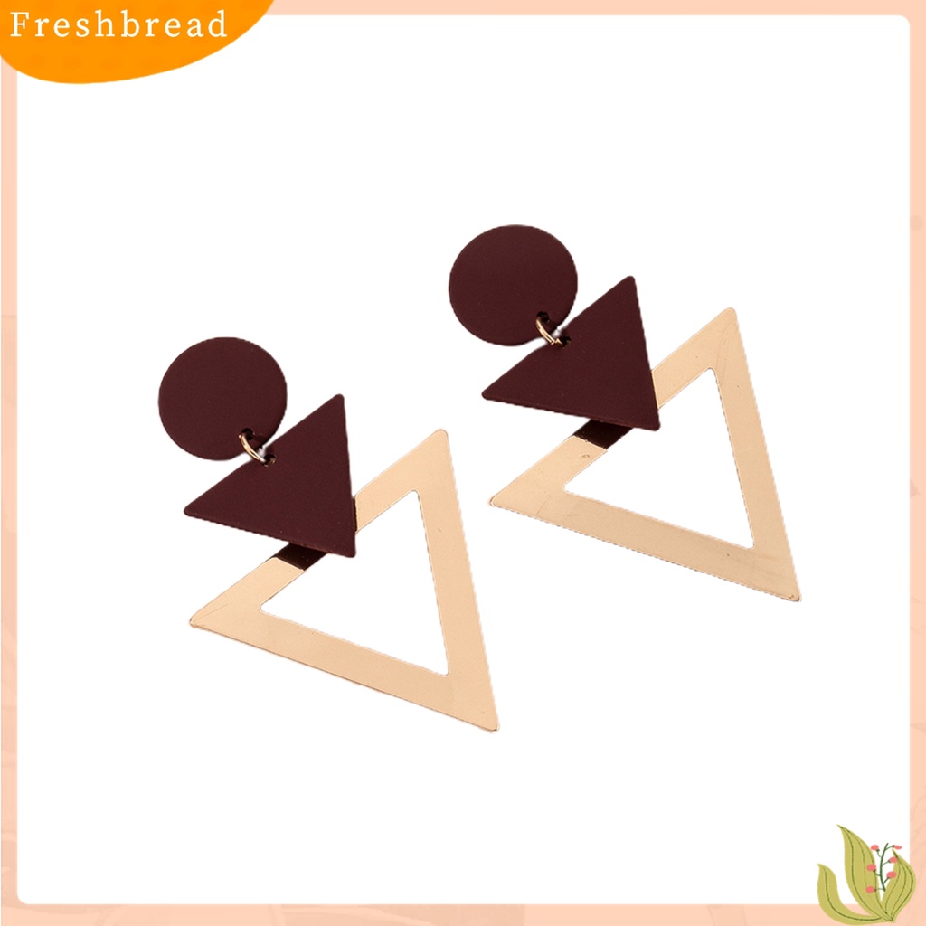 Terlaris Female Fashion Triangle Shape Hollow Drop Dangle Earrings Jewelry Accessories