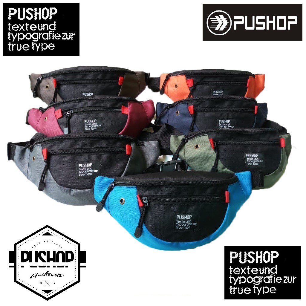 Tas Waistbag Pushop Combo PUSHOP AUTHENTIC