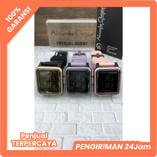 JAM TANGAN WANITA ALEXANDRE CHRISTIE AC 9344 / AC 9344 DIGITAL ORIGINAL FREE TALI KANVAS GARANSI RES
