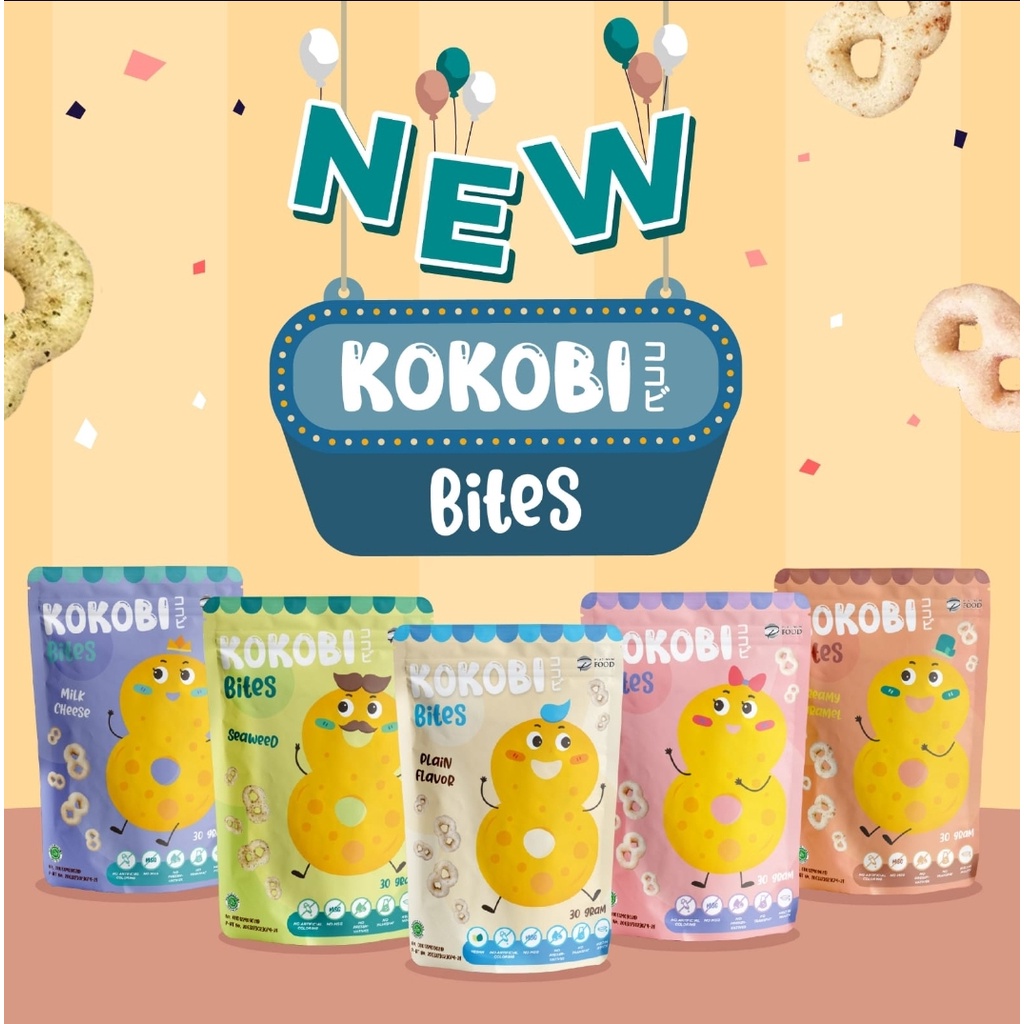 KOKOBI Bites 30g 18M+ / Abe Food / Snack Beras / Snack Anak