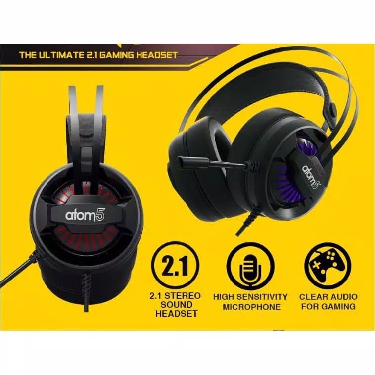 Armaggeddon 2.1 Headset Gaming Atom 5 [ 7 Colour Lightning ]