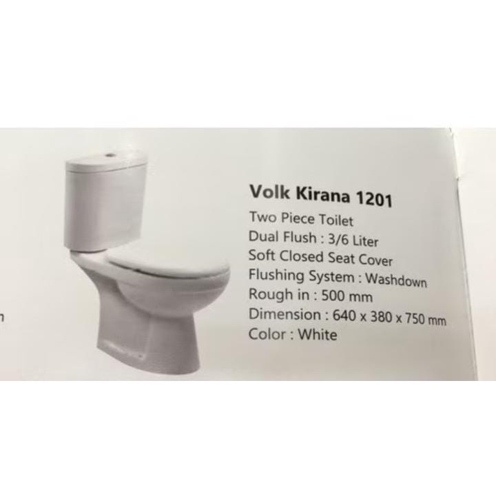 KLOSET DUDUK VOLK 1201 AS 50 WHITE