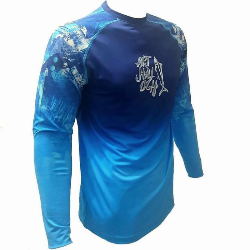 Arthalogy performance fishing anti UV UPF50 Jersey baju mancing - Blue Marlin