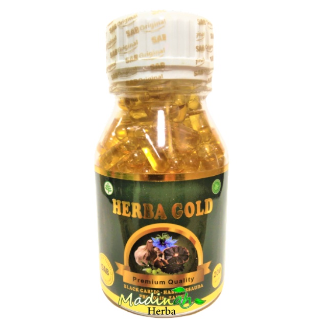 Herba Gold Habbatussauda + Black Garlic Oil + Olive Oil + Propolis 200 kapsul