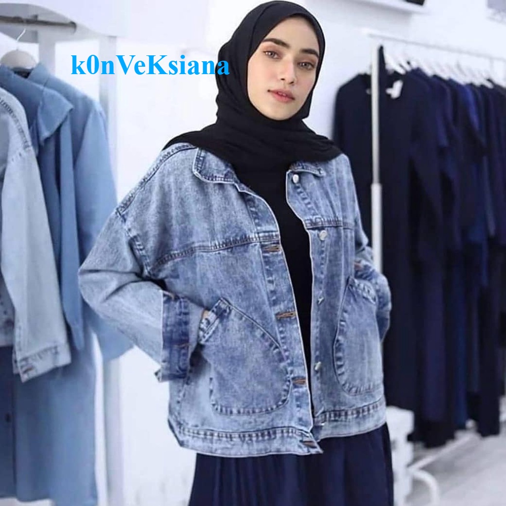 Jaket Jeans Denim Wanita Murah Bahan Model Oke Punya