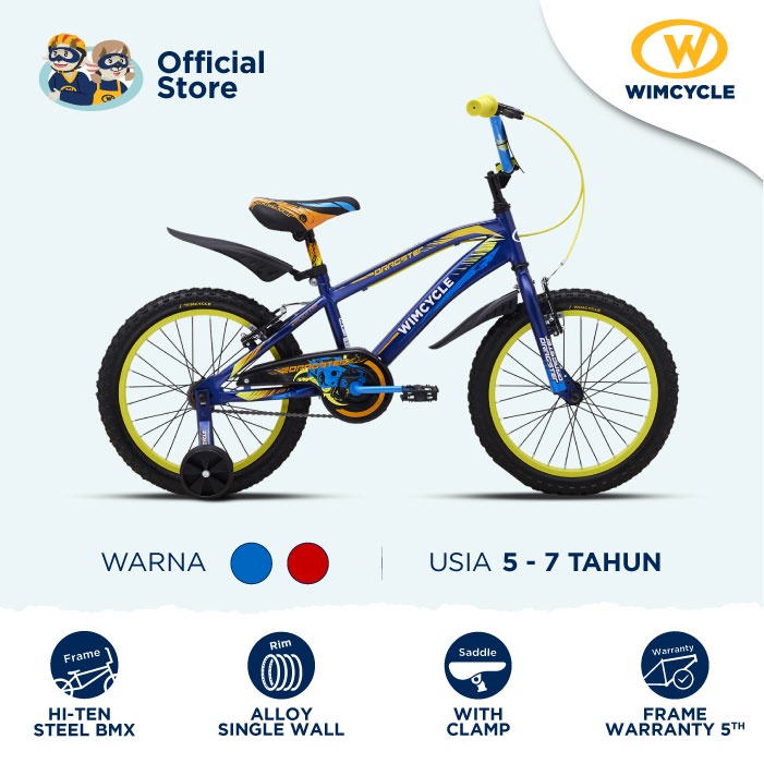 Sepeda Anak BMX Wimcycle Dragster 18 - Blue
