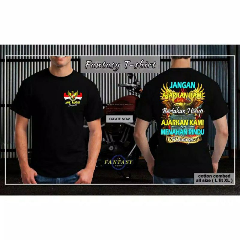 Fourfashion Kaos Pria Kaos Distro ANAK RANTAU SEJATI GARUDA FN066