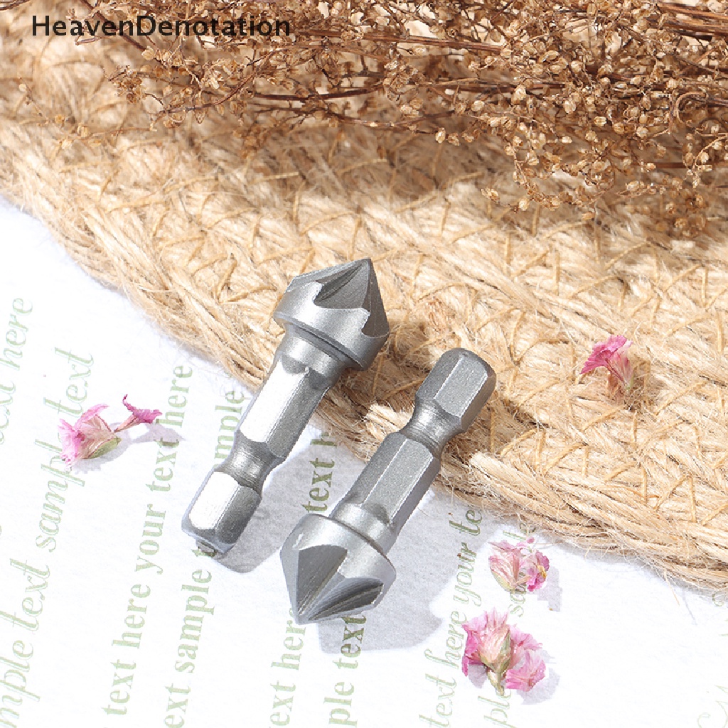 6 Flute Countersink Drill Bit Chamfer Cutting Handle Hexagon Untuk Pengerjaan Kayu