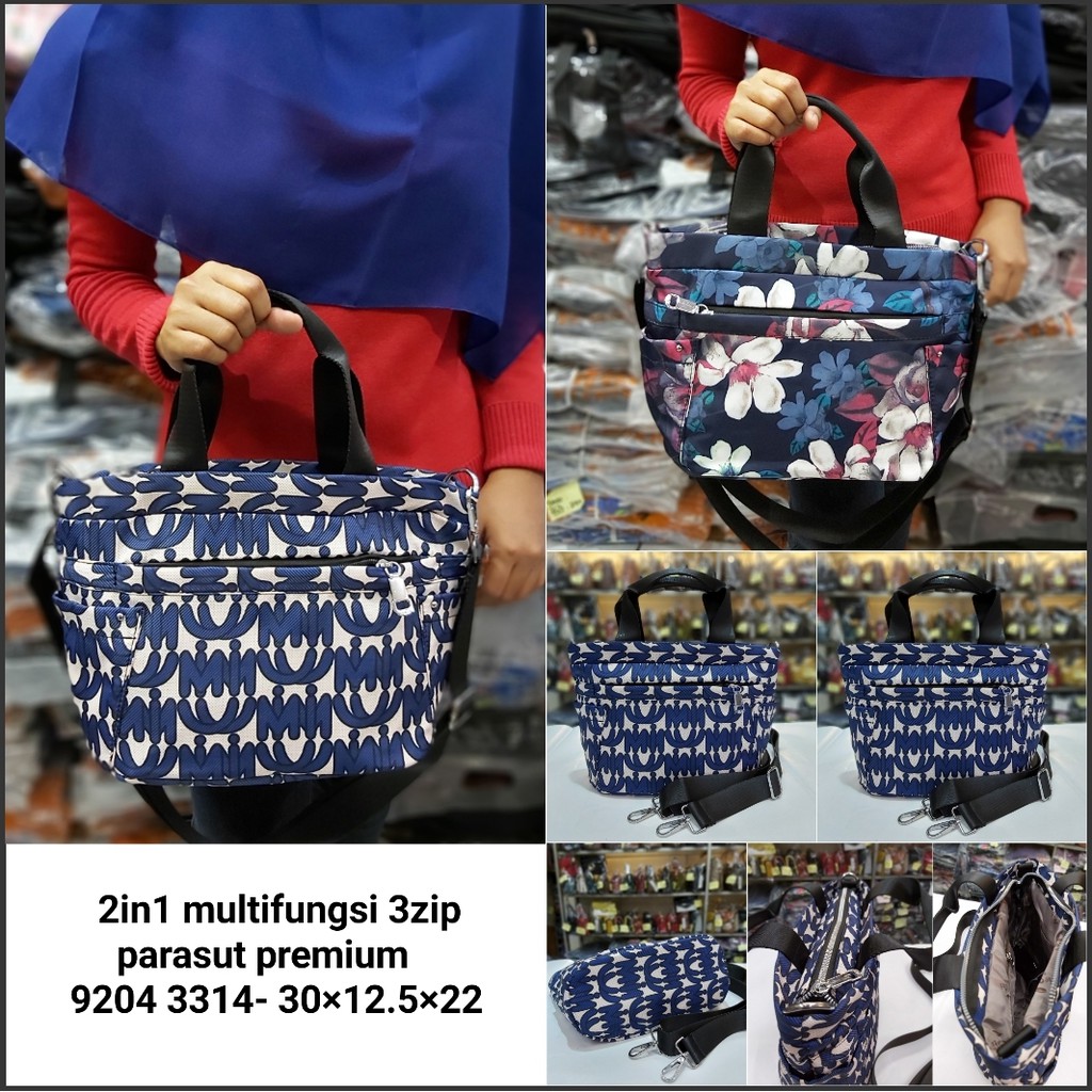 Tas casual import 2in1 multifungsi parasut berkualitas