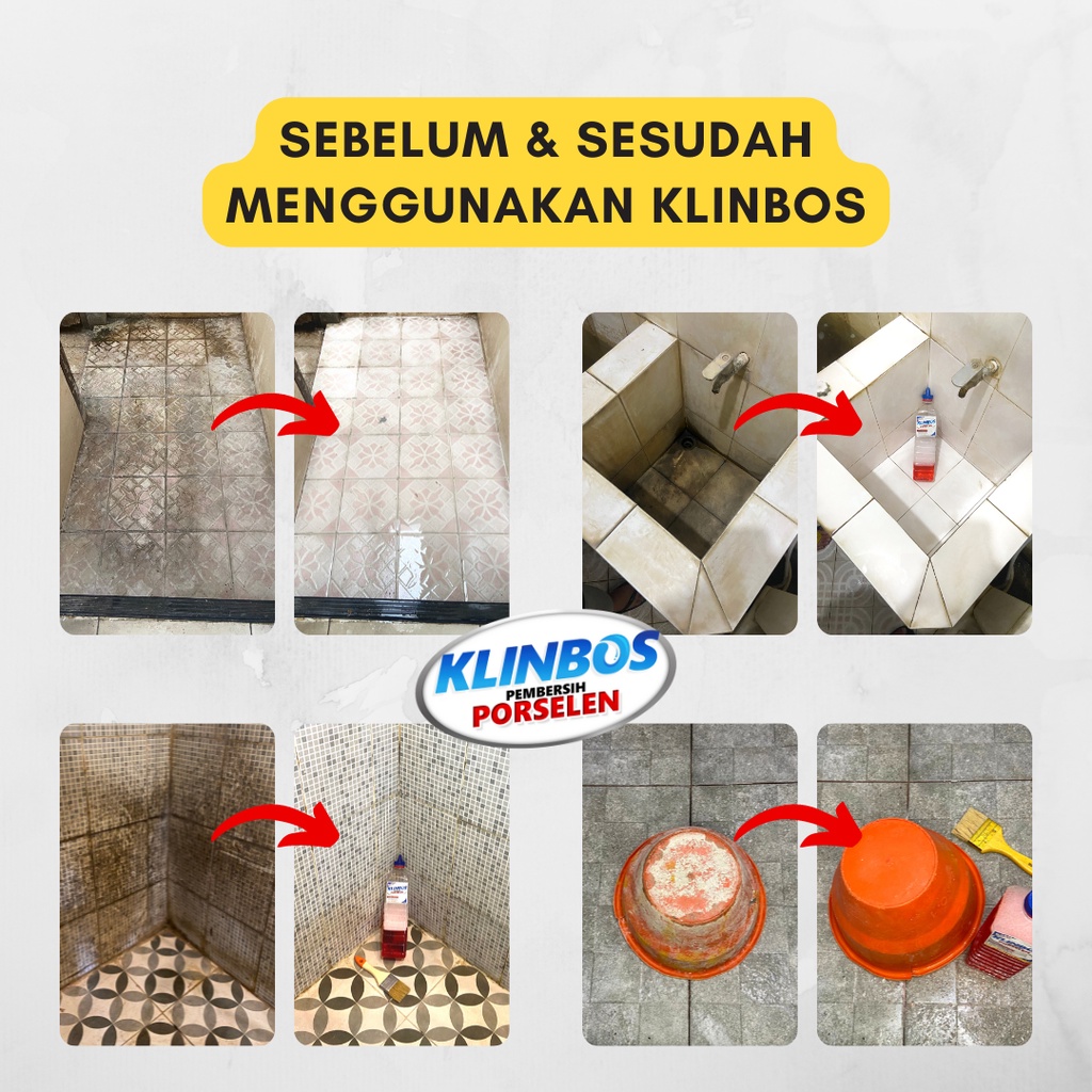 GROSIR KLINBOS ISI 15 BOTOL - Pembersih Kerak 5X Lebih Kuat Untuk Kamar Mandi Keramik Toilet Kaca WC