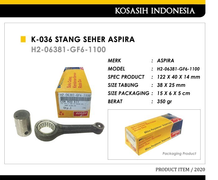 K-036 STANG SEHER ASPIRA - H2-06381-GF6-1100