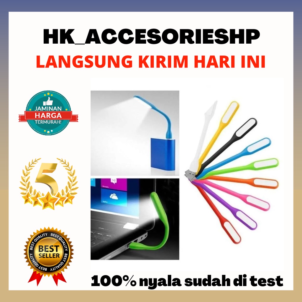 Lampu Sikat Stick / USB LED Lampu / Lampu Light Portable Belajar Baca Laptop Powerbank Sikat Gigi Fleksibel Portable LED Senter