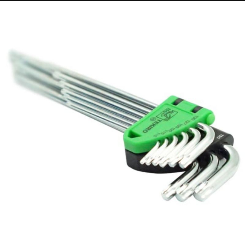 Tekiro HK-TO1205 torx key long kunci L bintang set kunci L cakram