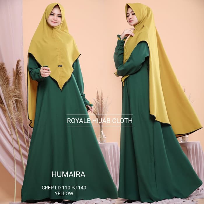 Gamis Humaira Set Syar'i Ori Royale Longdress Maxi