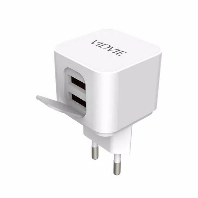 VIDVIE 2 USB PORT MICRO CHARGER PLE207 (USB CABLE INCLUDED-MICRO)