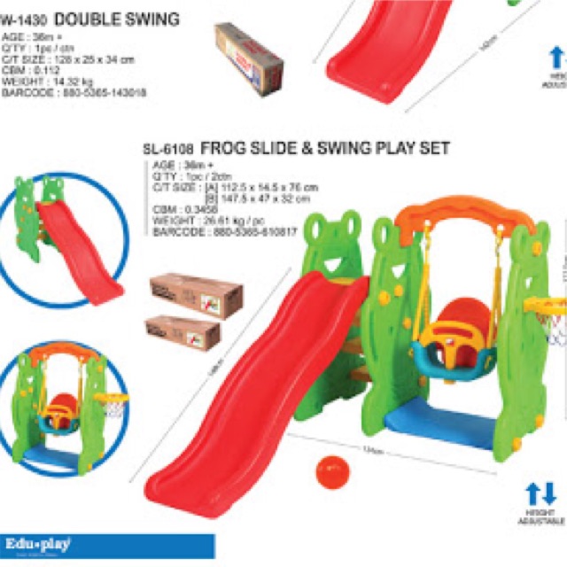 double swing and slide set