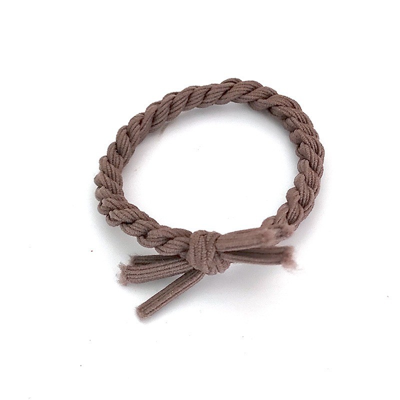MURMURE.ID | IKAT RAMBUT JALIN POLOS KOREA KARET SIMPLE KUNCIR RAMBUT KEPANG TAMBANG HA106-POLOS COKLAT