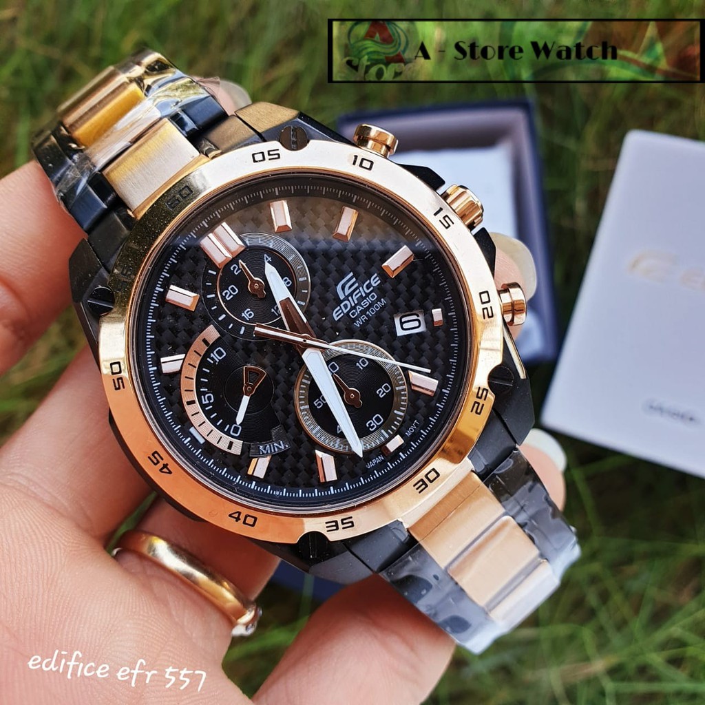 Jam tangan casio crono stainless original edifice efr 557 pria