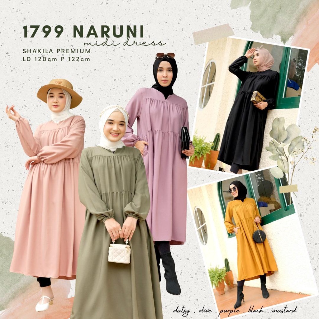 NARUMI MIDI DRESS / DRESS PESTA / DRESS KONDANGAN