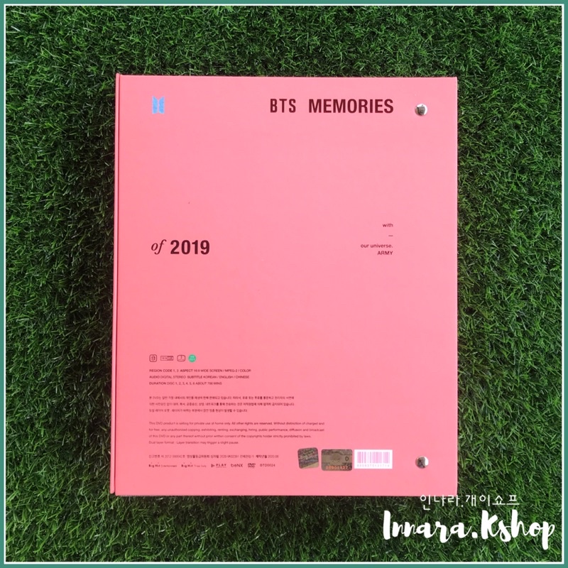 DVD BTS - MEMORIES OF 2019 FULLSET