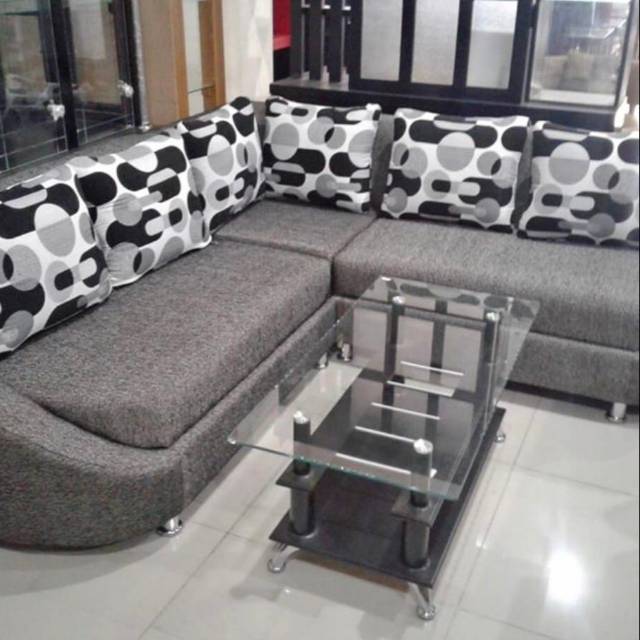 Sofa L putus tengah+meja