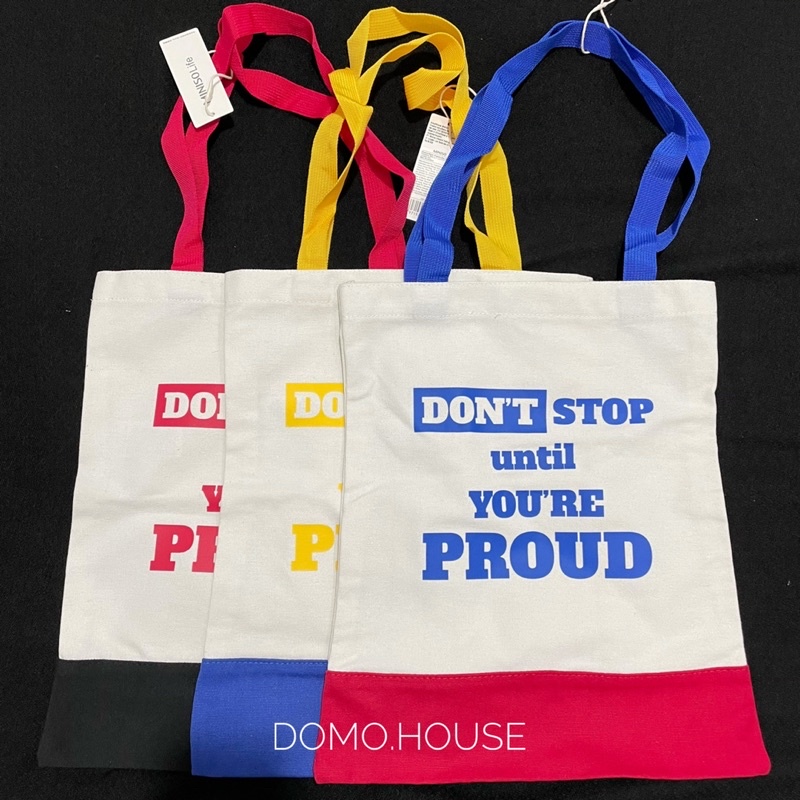 MINISO TAS BELANJA KANVAS TOTE SHOPPING BAG