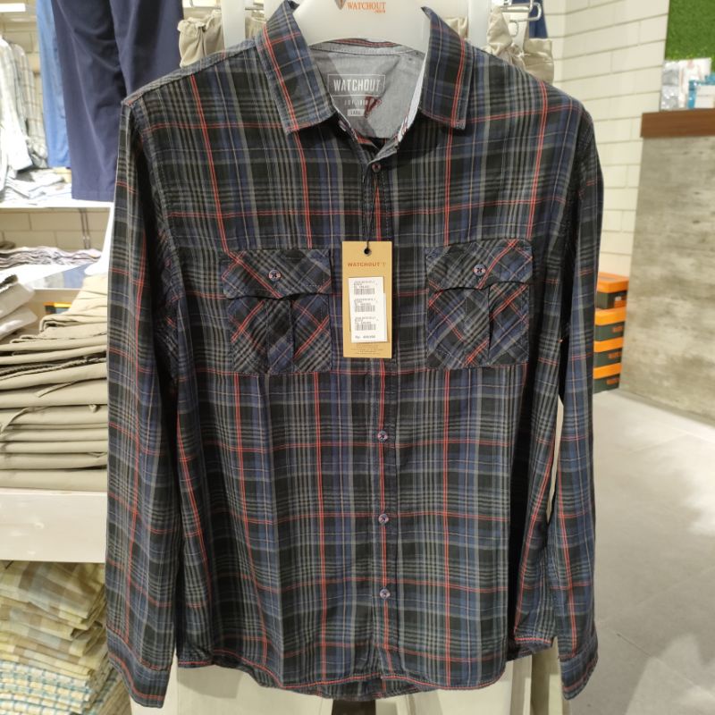 Kemeja Flanel Watchout Original