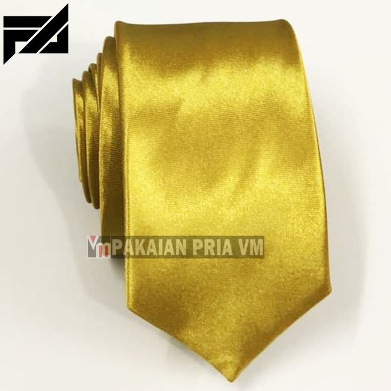 TERBARU VM Dasi Gold Dasi Emas Polos Slim Dasi Kerja Dasi Pesta