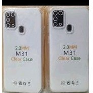 Silikon kondom case softcase clearcase bening samsung m31 bahan tebal 2mm original murah