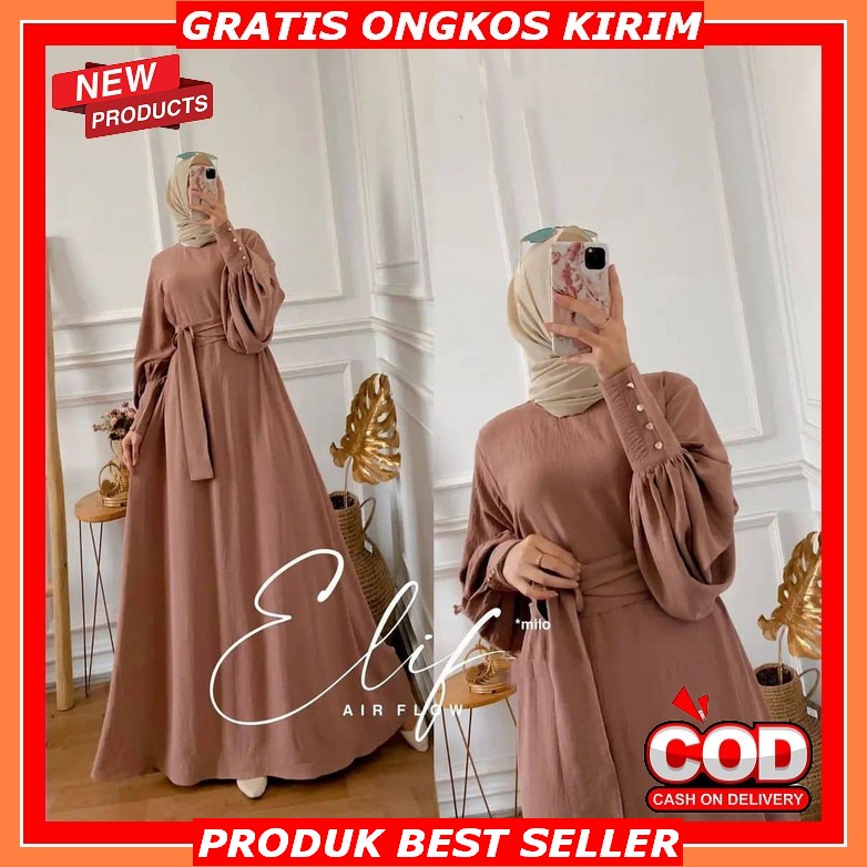 Gamis Nibras Terbaru 2022 // Nibras Original Ns 65 Abu Coklat Gamis Dewasa Fashion Muslim Terbaru 20
