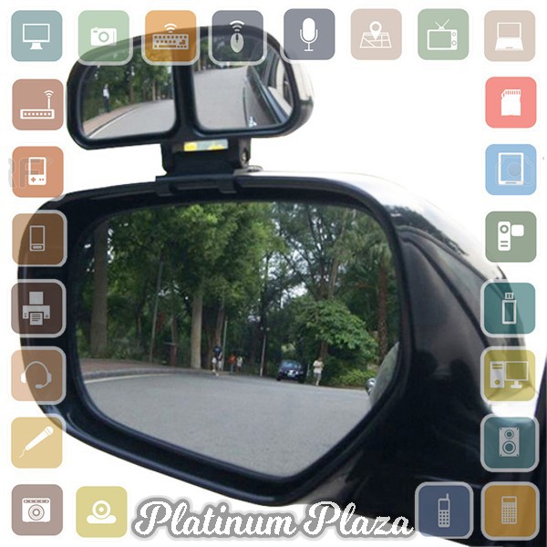 CHSKY Spion Mobil Kiri Blind Spot Parking Mirror 1 PCS - U8R-V-027 - Black`QDPTD7-