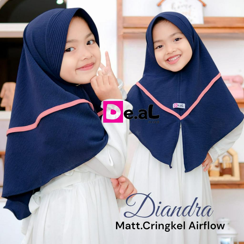 ARJUNA Hijab Instan Crinkle Diandra Polos Ori DE.AL Hijab