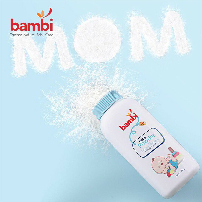 Bambi baby powder 100g/ bedak bayi