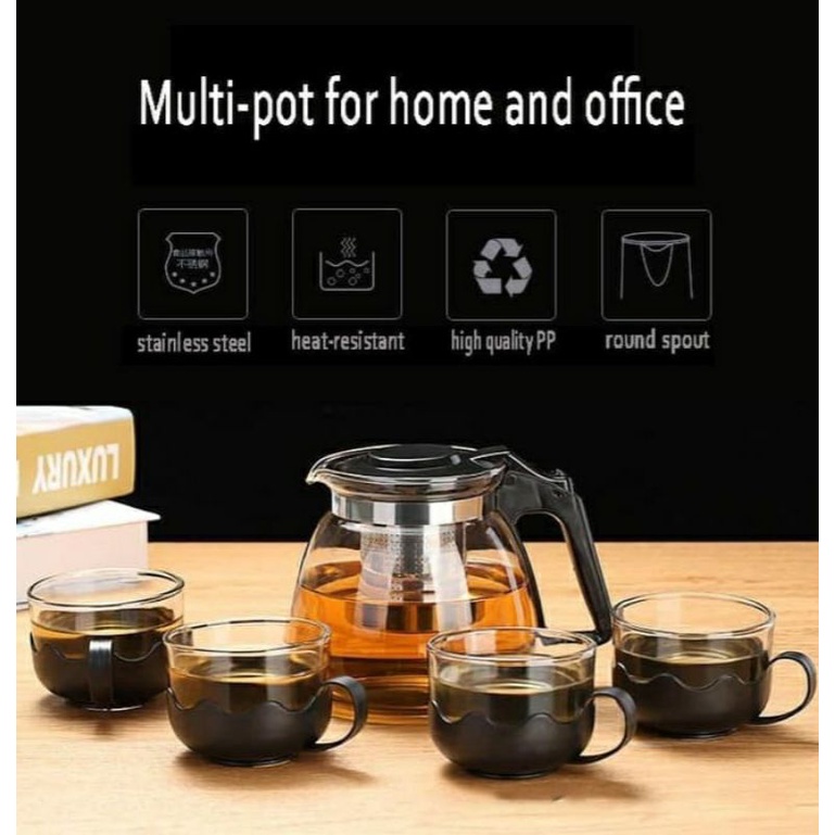 TEAPOT SET 5 IN 1/TEA POT SARINGAN SET 5 IN 1/TEAPOT SARINGAN (include wrap)