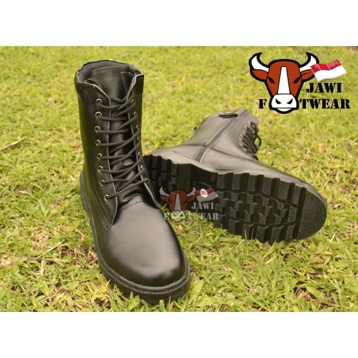 SEPATU PDL KULIT | TNI | POLRI | SECURITY | LINMAS | TALI RESLETING