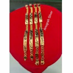 (COD)Gelang tangan perak asli 925 dewasa Rose gold rantai+plat ukir Dove/Silver lapisan emas kuning.