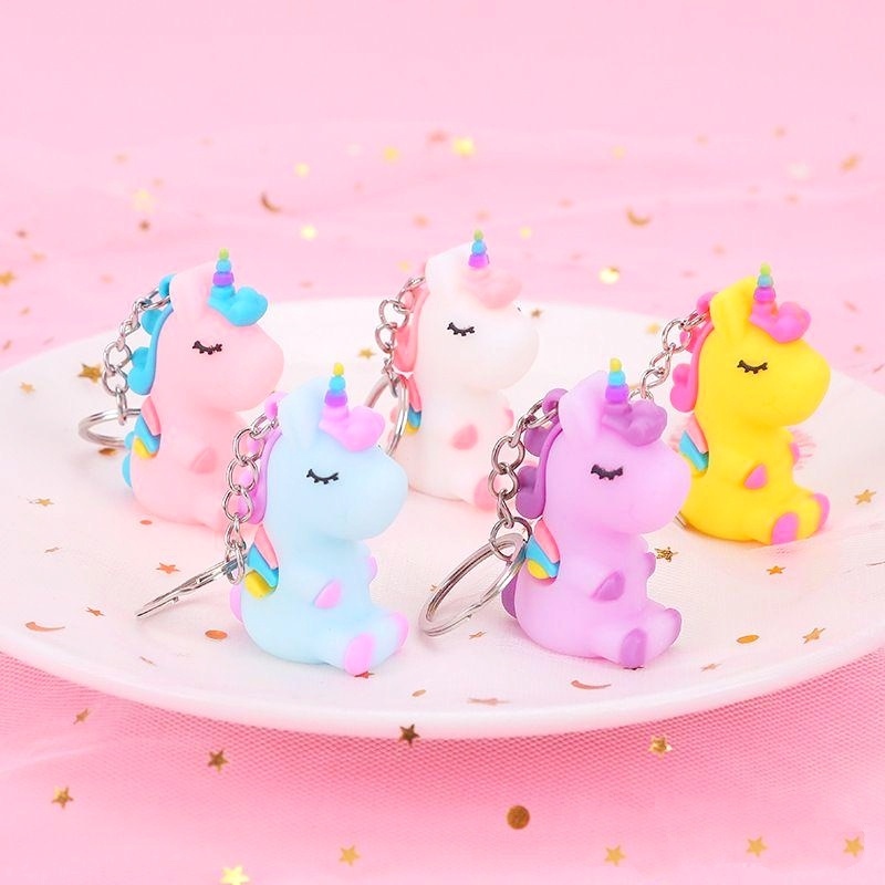 GANTUNGAN KUNCI UNICORN DUDUK // Ganci Karakter Unicorn Unik Lucu | Gantungan tas | Bag Charm | Souvenir Murah | Keychain | COD