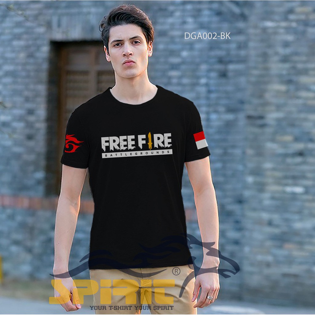  BAJU KAOS FREE FIRE  FREE  NICK NAME Shopee Indonesia